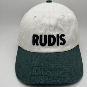 RUDIS Wrestling Hat Baseball Cap White Green Two Tone Adjustable Strapback